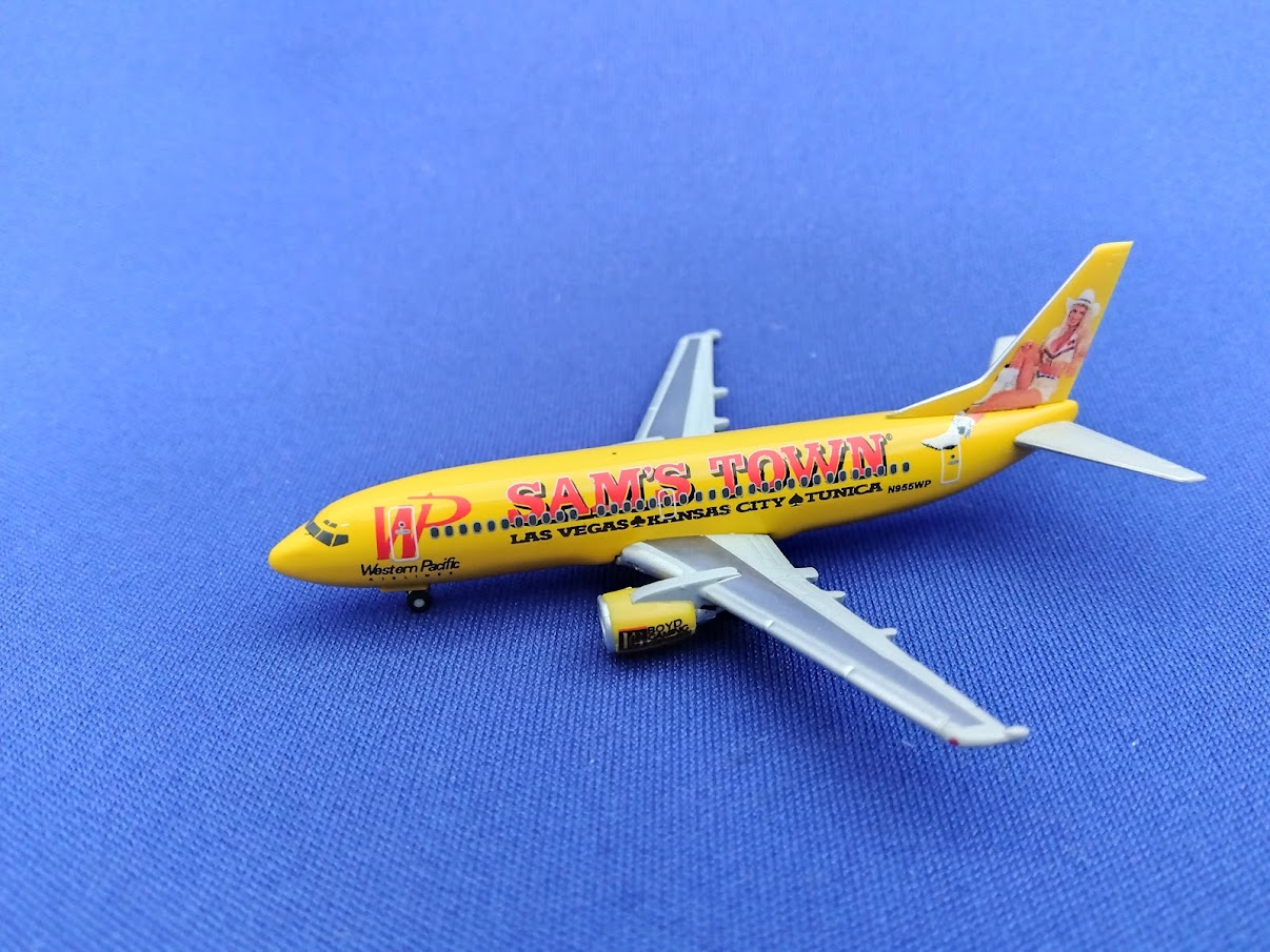 505376 Herpa CLUB MODELS Western Pacific Airlines / ウエスタン・パシフィック航空 B737-300 SAM'S TOWN 1:500 メーカー完売 Herpa CLUB MODELS 1:500 Western Pacific Airlines / ウエスタン・パシフィック航空 737-300 亜鉛ダイキャスト製