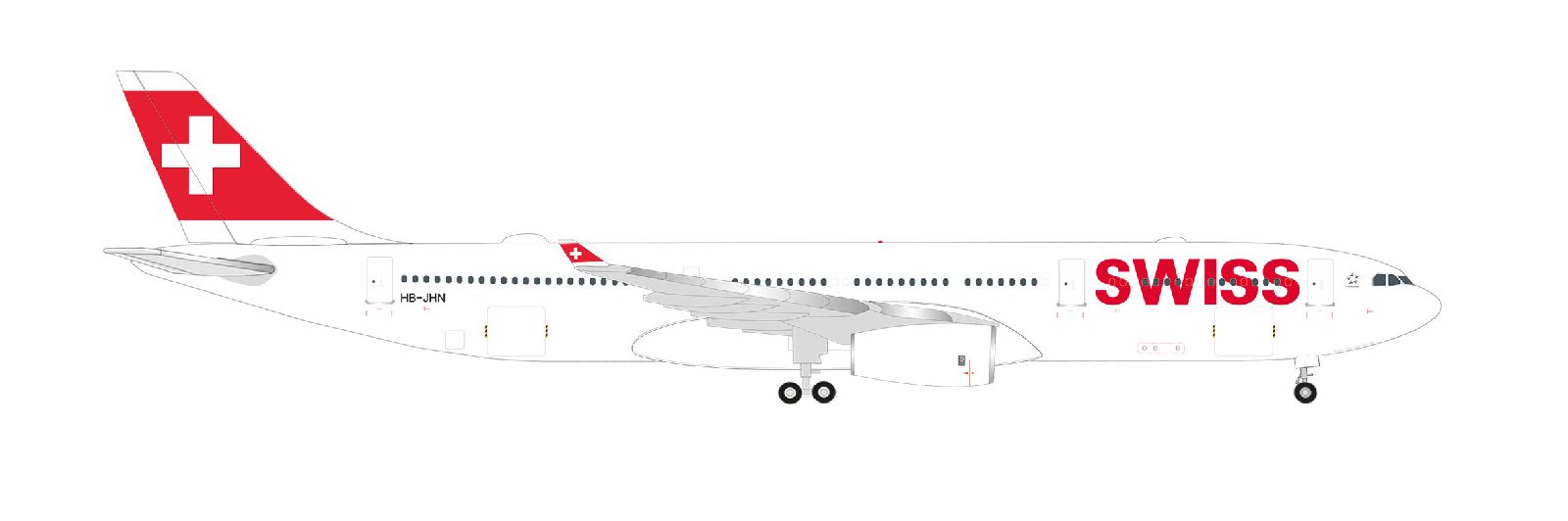 523134-004 Herpa Swiss International Air Lines / スイス国際航空 A330-300 HB-JHN Altdorf 1:500 お取り寄せ