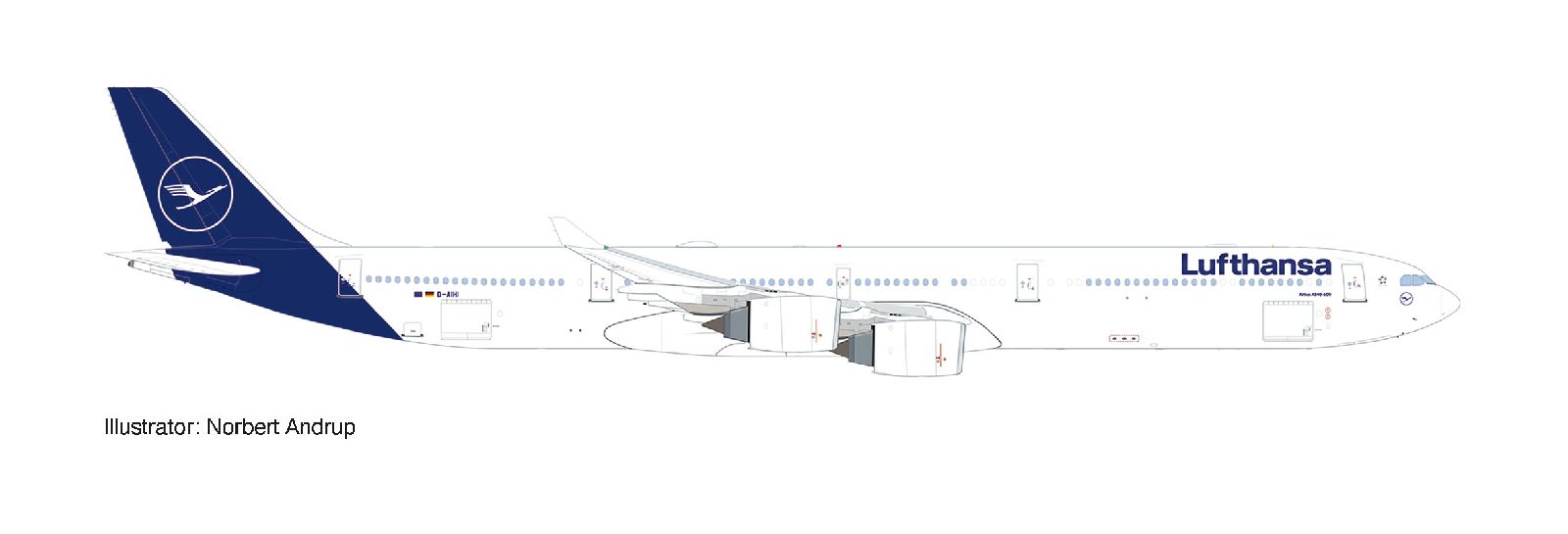 534192-001 Herpa Lufthansa / ルフトハンザドイツ航空 A340-600 D-AIHI 1:500 完売しました。