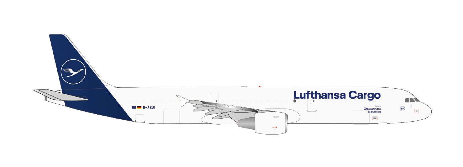 536660-001 Herpa Lufthansa Cargo / ルフトハンザ カーゴ A321P2F D-AEUI Dia dhuit Ireland 1:500 お取り寄せ