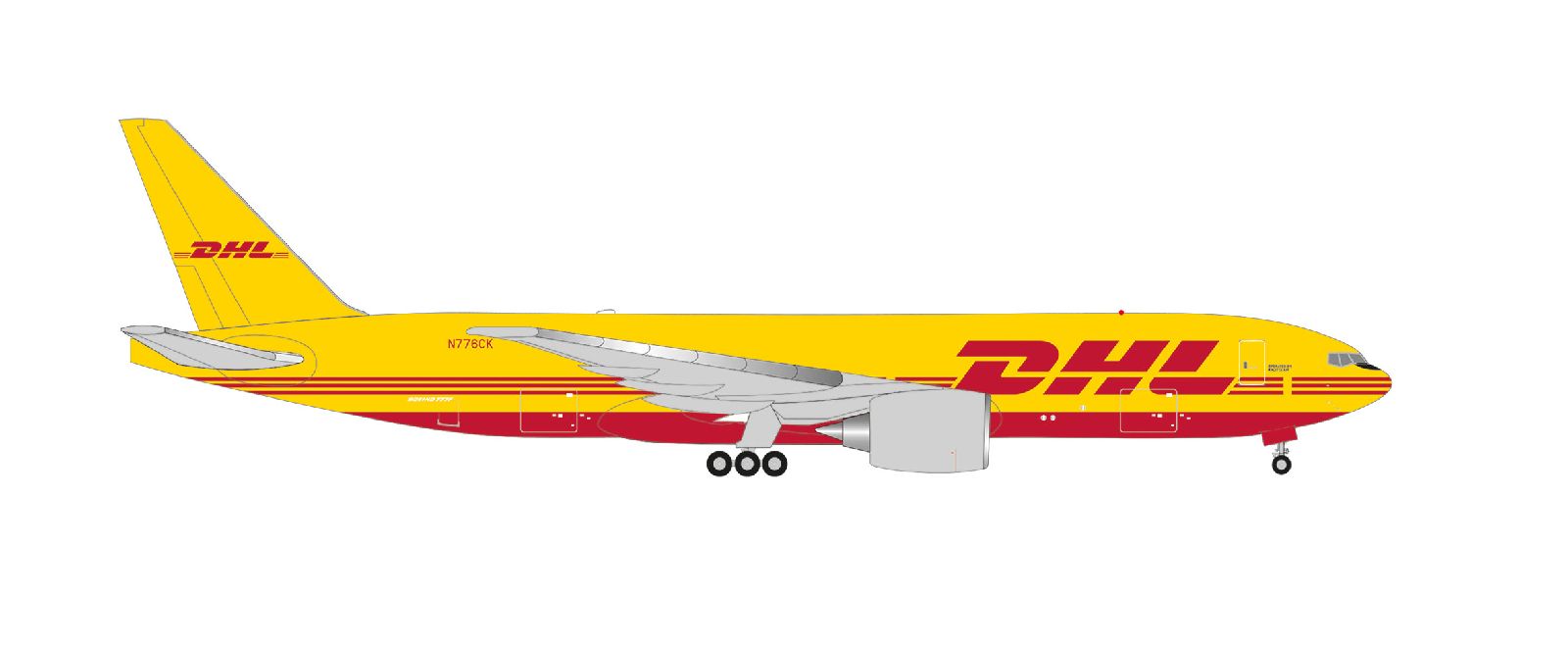 537032-001 Herpa DHL / ディーエイチエル B777F N776CK 1:500 完売しました。