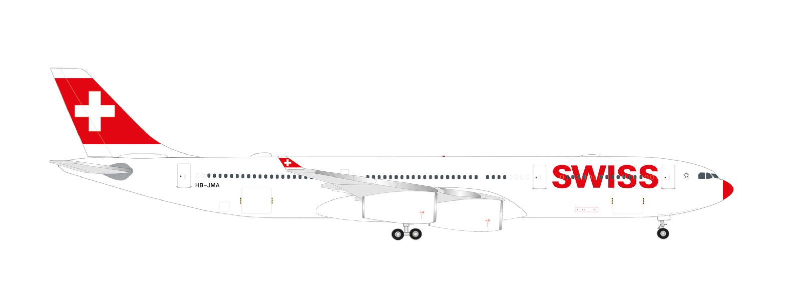538183 Herpa Swiss International Air Lines / スイス国際航空 A340-300 HB-JMA 