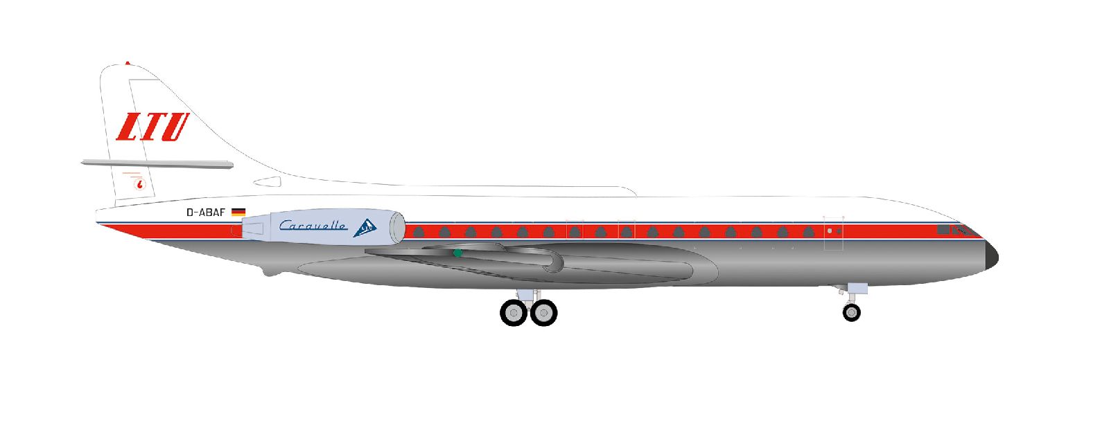 538527 Herpa LTU International / LTUインターナショナル Caravelle D-ABAF Nordrhein-Westfalen 1:500 お取り寄せ