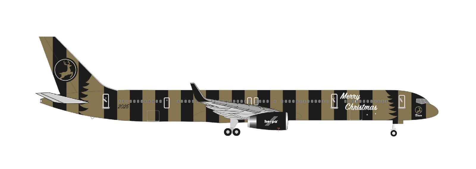 538671 Herpa Christmas model / クリスマスモデル B757-300  2025 Vixen 1:500 お取り寄せ Herpa 1:500 Christmas model / クリスマスモデル 757-300 亜鉛ダイキャスト製