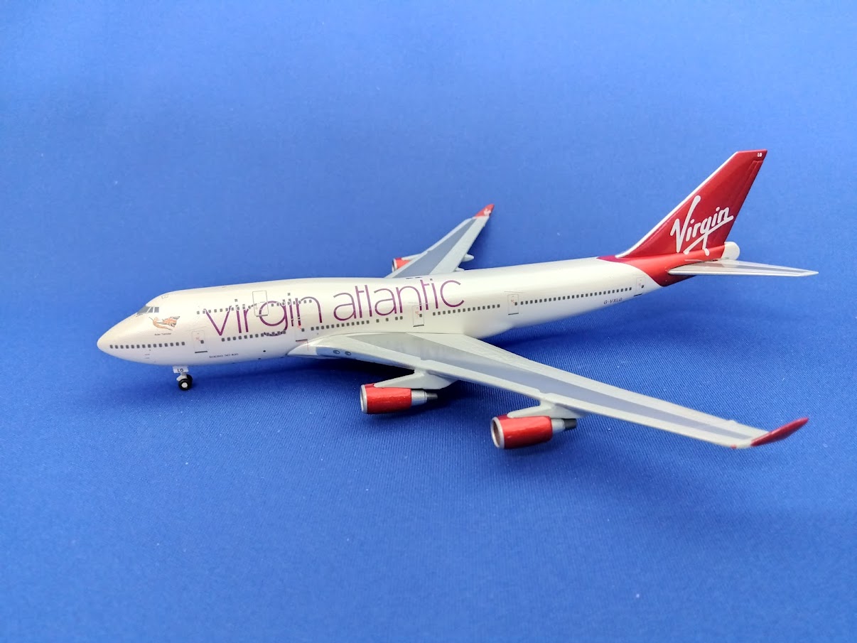 975989 航空会社オフィシャルモデル GEMINI JETS Virgin Atlantic Airways / ヴァージン・アトランティック航空 B747-400 G-VXLG 1:400 完売しました