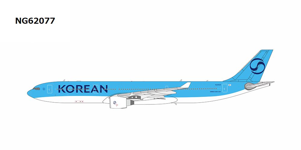 NG62077 NG MODELS Korean Air / 大韓航空 2025's livery A330-300 HL8025 1:400 完売しました。 NG MODELS 1:400 Korean Air / 大韓航空 A330-300 亜鉛ダイキャスト製
