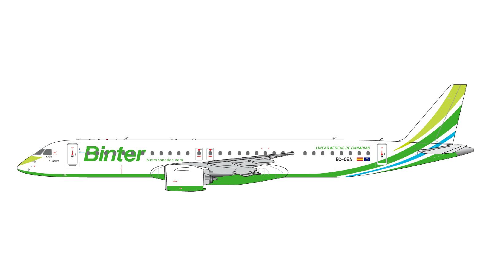 GJIBB2281 GEMINI JETS BINTER CANARIAS / ビンター カナリアス E195-E2 EC-OEA 1:400
