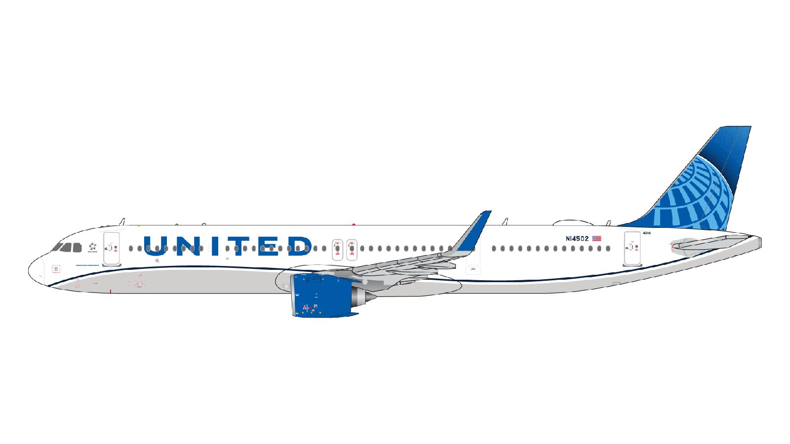 GJUAL2346 GEMINI JETS United Airlines / ユナイテッド航空 A321neo N14502 1:400 メーカー完売