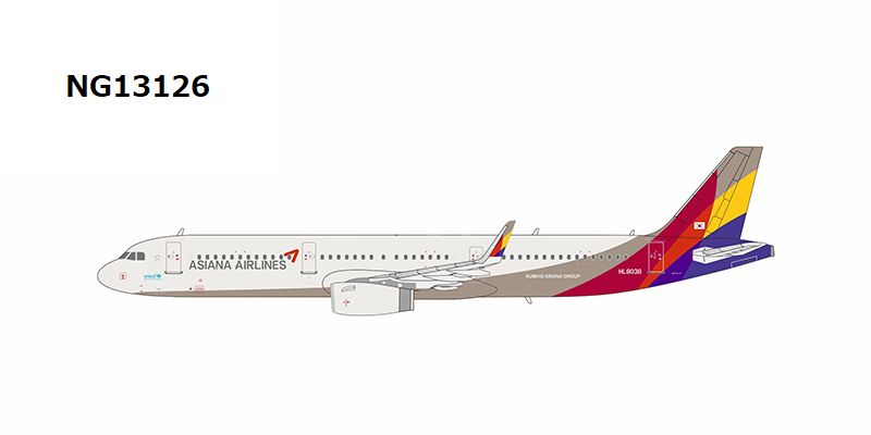 NG13126 NG MODELS Asiana Airlines / アシアナ航空 A321-200W HL8038 1:400 お取り寄せ