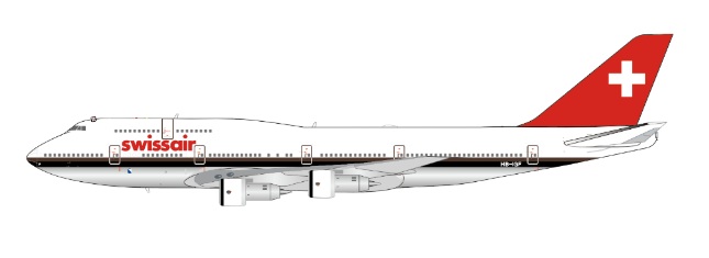 XX40281 JCWING Swissair / スイス航空 B747-300 HB-IGF Polished 1:400 完売しました。 JC WING 1:400 SWISS / スイス航空 747-300 亜鉛ダイキャスト製