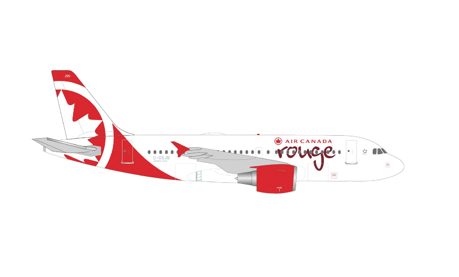 538701 Herpa Air Canada Rouge / エアカナダ・ルージュ A319 C-GSJB 1:500 完売しました。 Herpa 1:500 Air Canada Rouge / エアカナダ・ルージュ A319 亜鉛ダイキャスト製