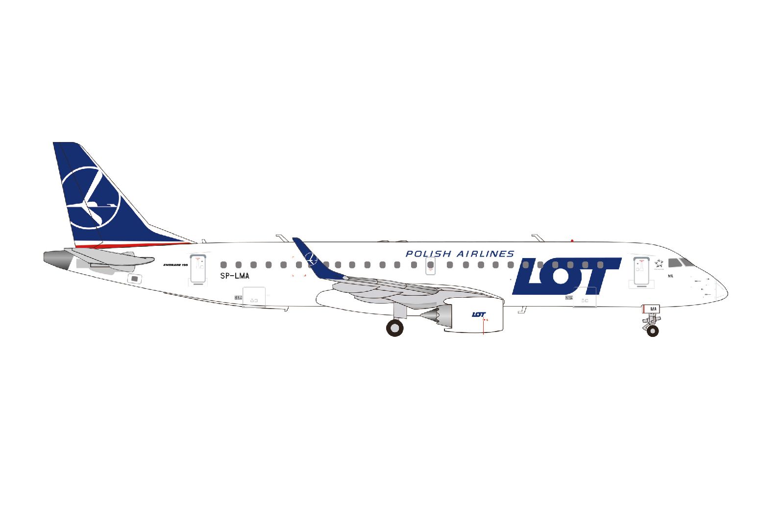 573818 Herpa LOT Polish Airlines / LOTポーランド航空 E190 SP-LMA 1:200 完売しました。