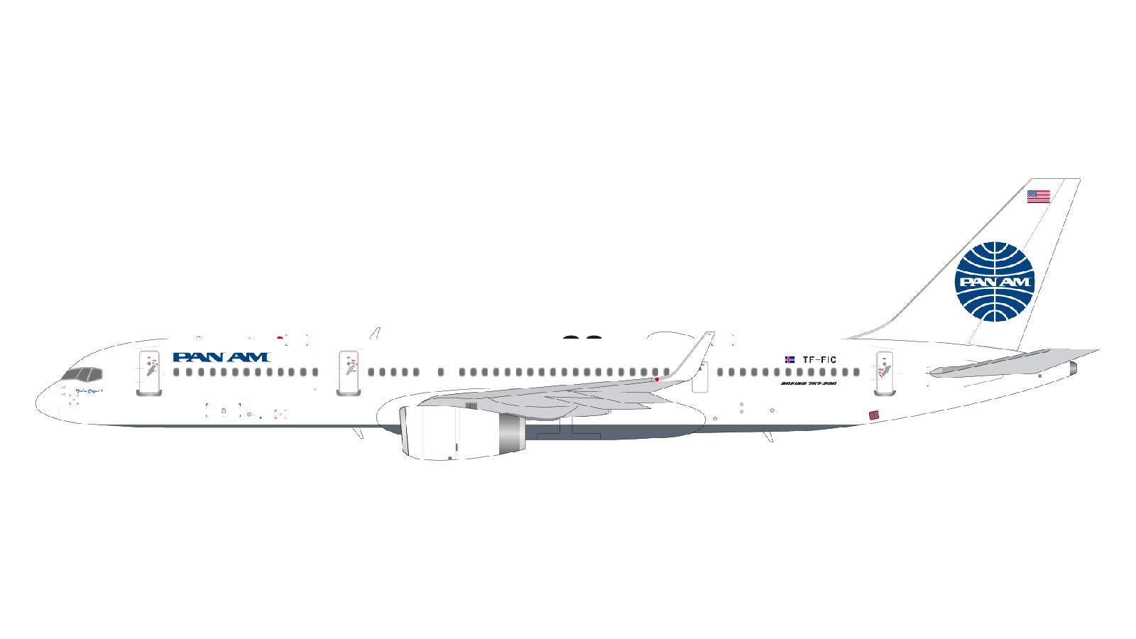 G2PAA1474 GEMINI 200 Pan American Airways / パンアメリカン航空 B757-200W TF-FIC Yankee Clipper II スタンド付 1:200 お取り寄せ GEMINI JETS 1:200 Pan American Airways / パンアメリカン航空/パンナム 757-200 亜鉛ダイキャスト製