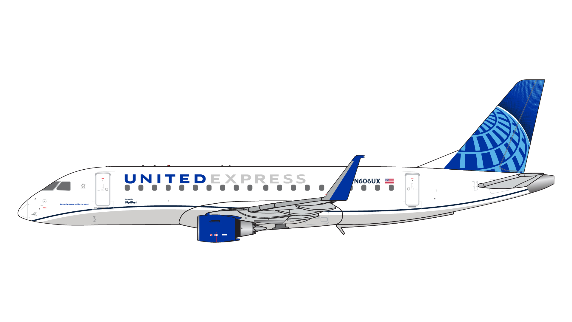 GJUAL2342 GEMINI JETS United Express / ユナイテッドエクスプレス E175 N606UX 1:400 完売しました。
