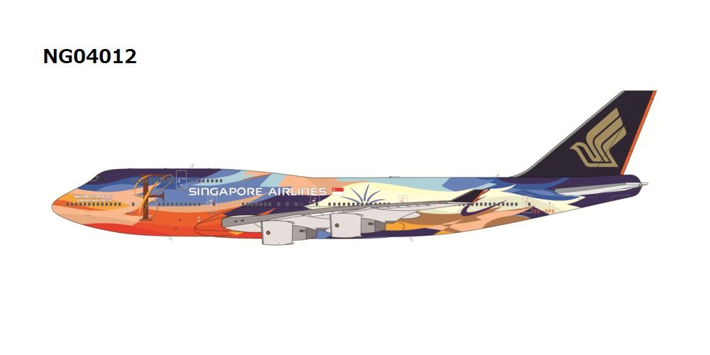 NG04012 NG MODELS Singapore Airlines / シンガポール航空 Tropical livery B747-400 9V-SPK 1:400 完売しました。 NG MODELS 1:400 Singapore Airlines / シンガポール航空 747-400 亜鉛ダイキャスト製