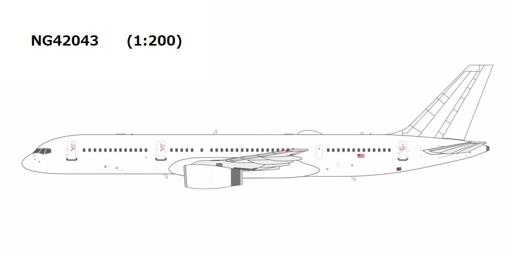 NG42043 NG MODELS U.S. Air Force / アメリカ空軍 C-32B (B757-200) 00-9001 1:200 完売しました。 NG MODELS 1:200 USAF U.S. Air Force / アメリカ空軍 C-32 (757-200) 亜鉛ダイキャスト製