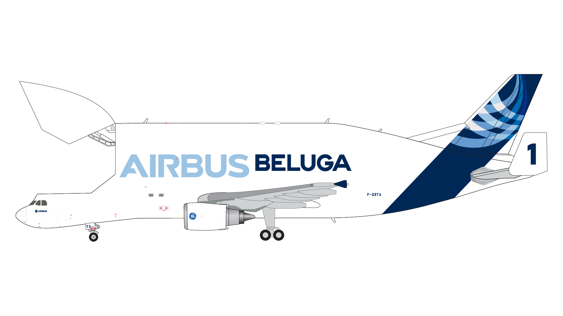 G2AIR1320 GEMINI 200 Airbus Beluga / エアバス ベルーガ A300B4-600ST F-GSTA Beluga スタンド付 1:200 メーカー完売