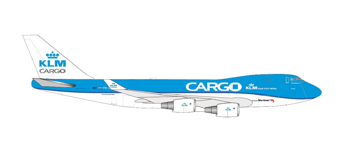 538831 Herpa KLM CARGO / KLMカーゴ B747-400ERF PH-CKC Oranje 1:500