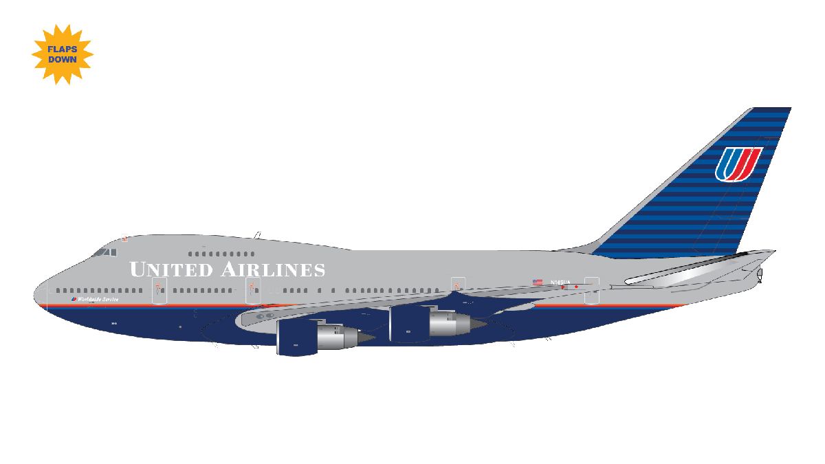 G2UAL1160F GEMINI 200 United Airlines / ユナイテッド航空 B747SP N145UA 