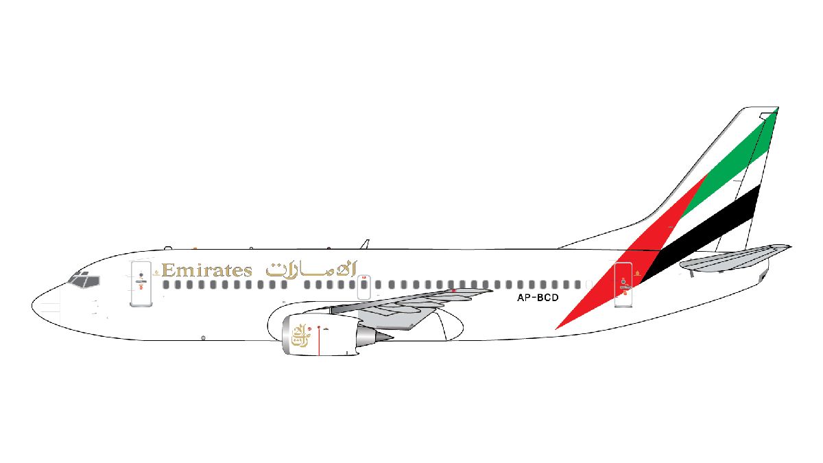 GJUAE2232 GEMINI JETS Emirates / エミレーツ航空 1980s livery B737-300 AP-BCD 1:400