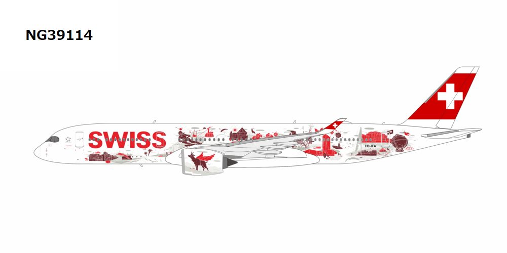 NG39114 NG MODELS Swiss International Air Lines / スイス国際航空 Wanderlust A350-900 HB-IFA 1:400 完売しました。 NG MODELS 1:400 SWISS / スイス航空 A350-900 亜鉛ダイキャスト製