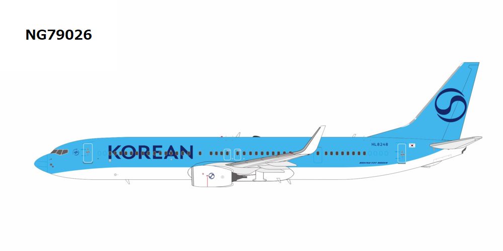 NG79026 NG MODELS Korean Air / 大韓航空 Korean Air's first 737-900 in 2025's livery B737-900ERW HL8248 1:400