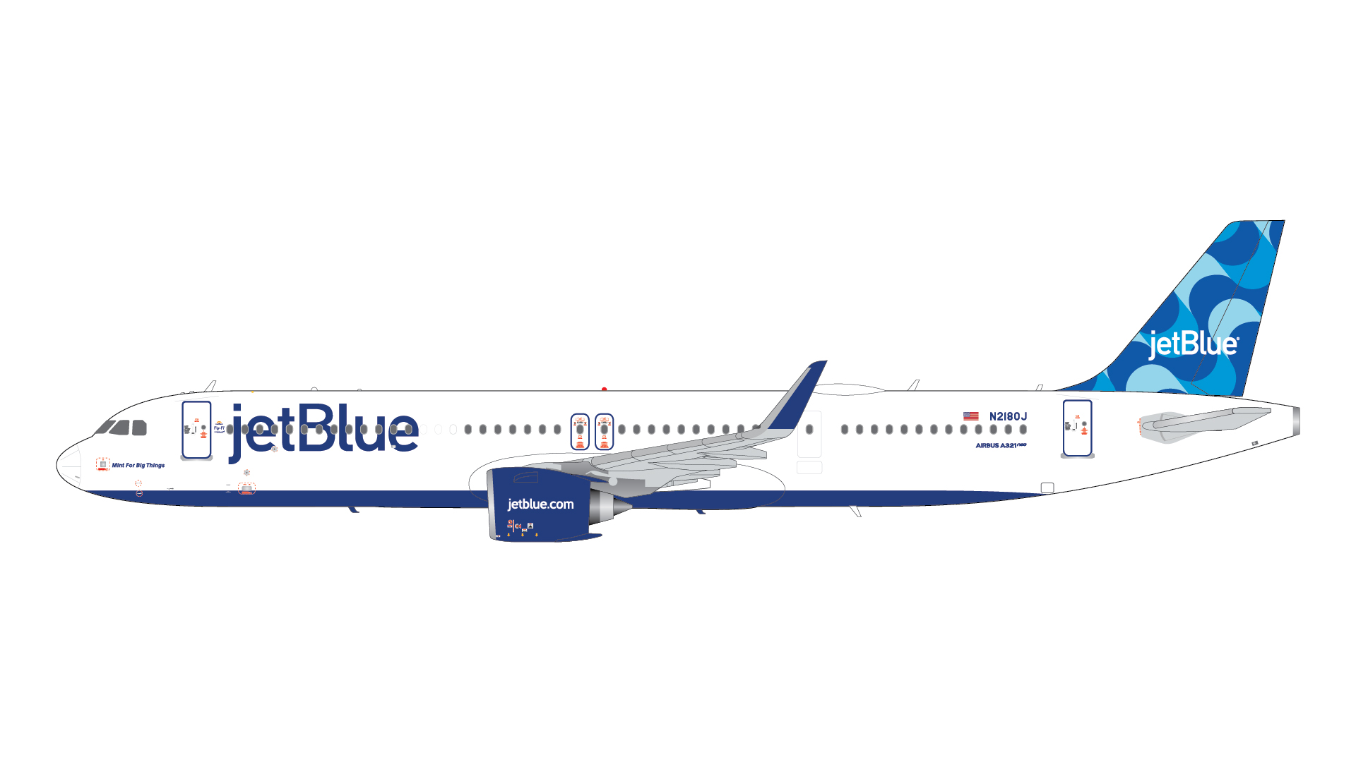 G2JBU1336 GEMINI 200 JetBlue Airways / ジェットブルー航空 A321neo N2180J 