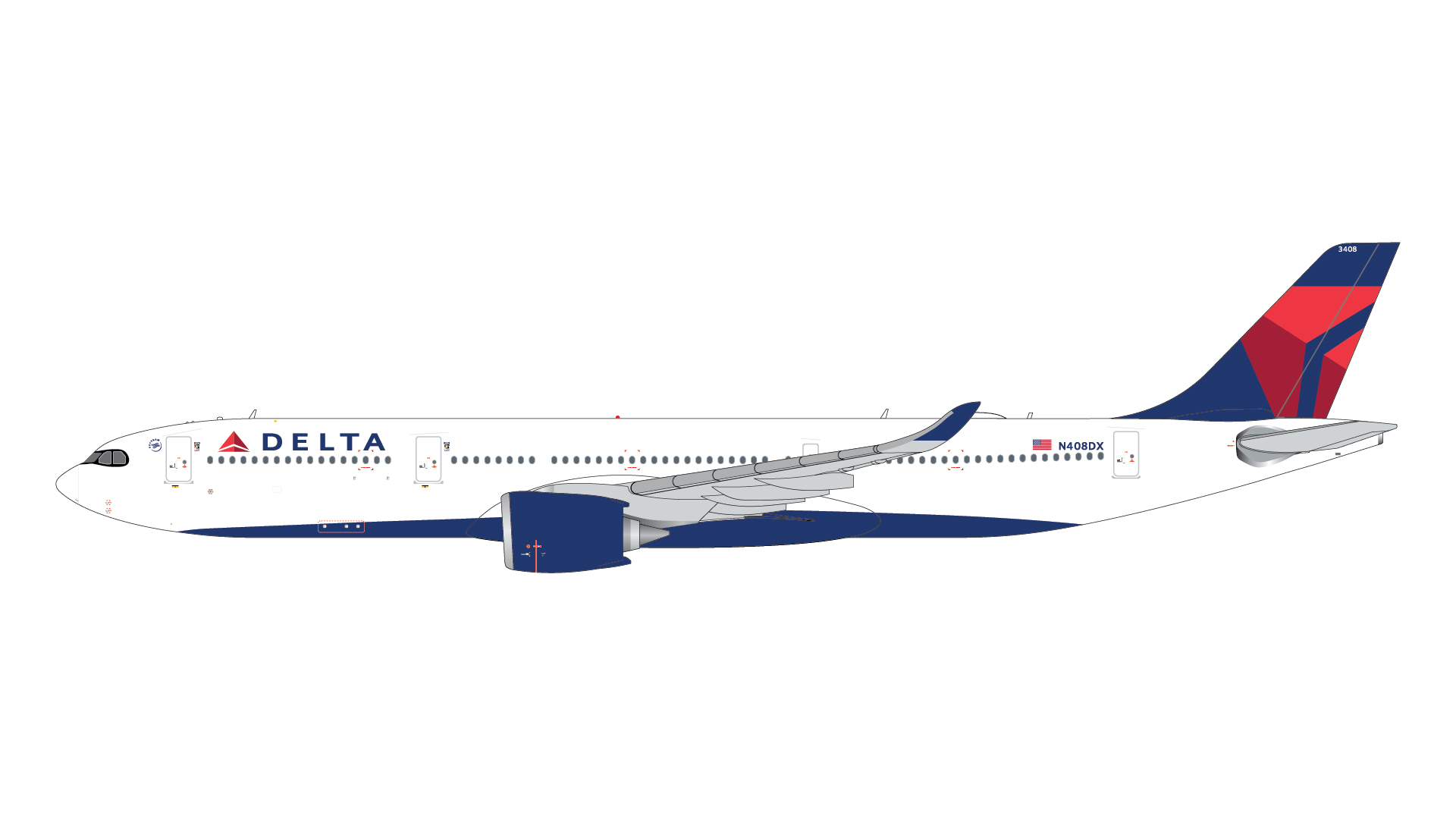 GJDAL2374 GEMINI JETS Delta Air Lines / デルタ航空 A330-900 N408DX 1:400