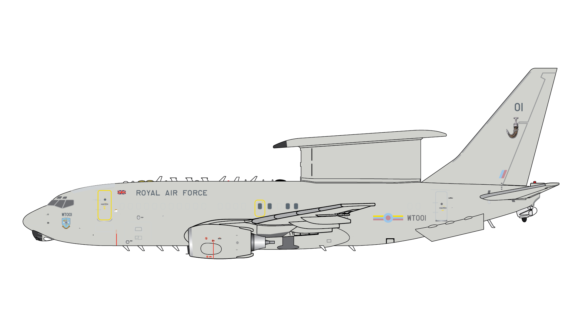 GMRAF150 GEMINI MACS Royal Air Force RAF / イギリス空軍 E-7 WT001  1:400 お取り寄せ