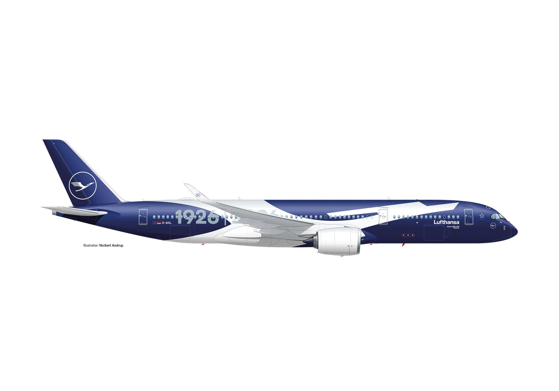539012 Herpa Lufthansa / ルフトハンザドイツ航空 A350-900 D-AIXL 