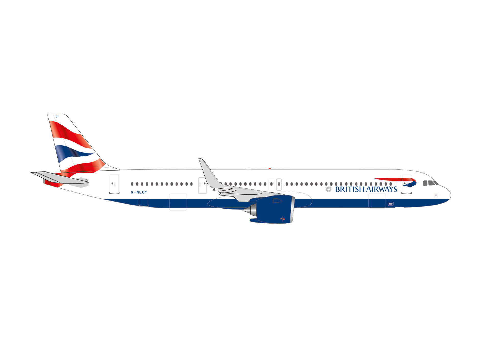 539043 Herpa British Airways / 英国航空 ブリティッシュ・エアウェイズ A321neo G-NEOY 1:500 完売しました