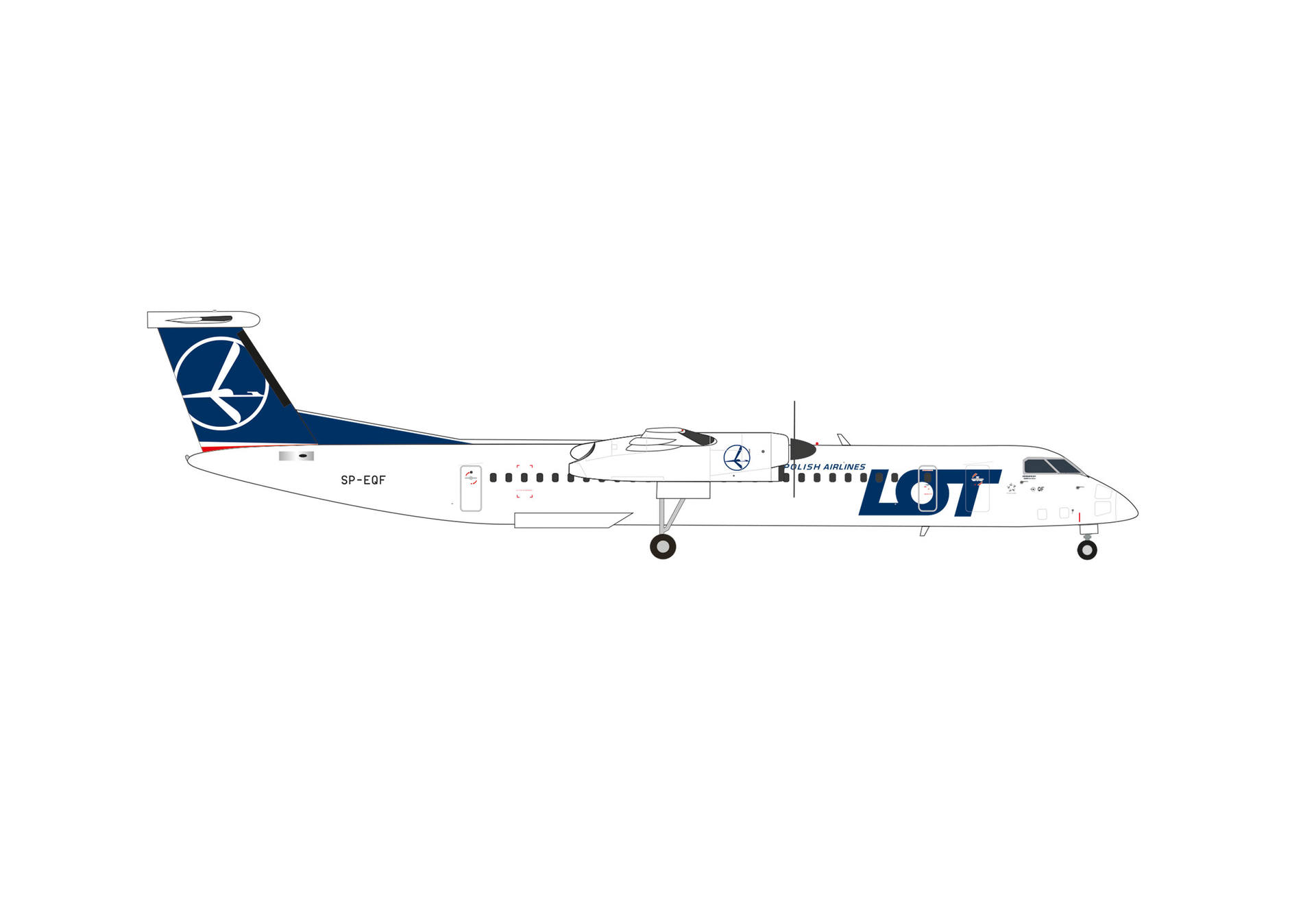 573955 Herpa LOT Polish Airlines / LOTポーランド航空 Q400 SP-EQF 1:200 お取り寄せ