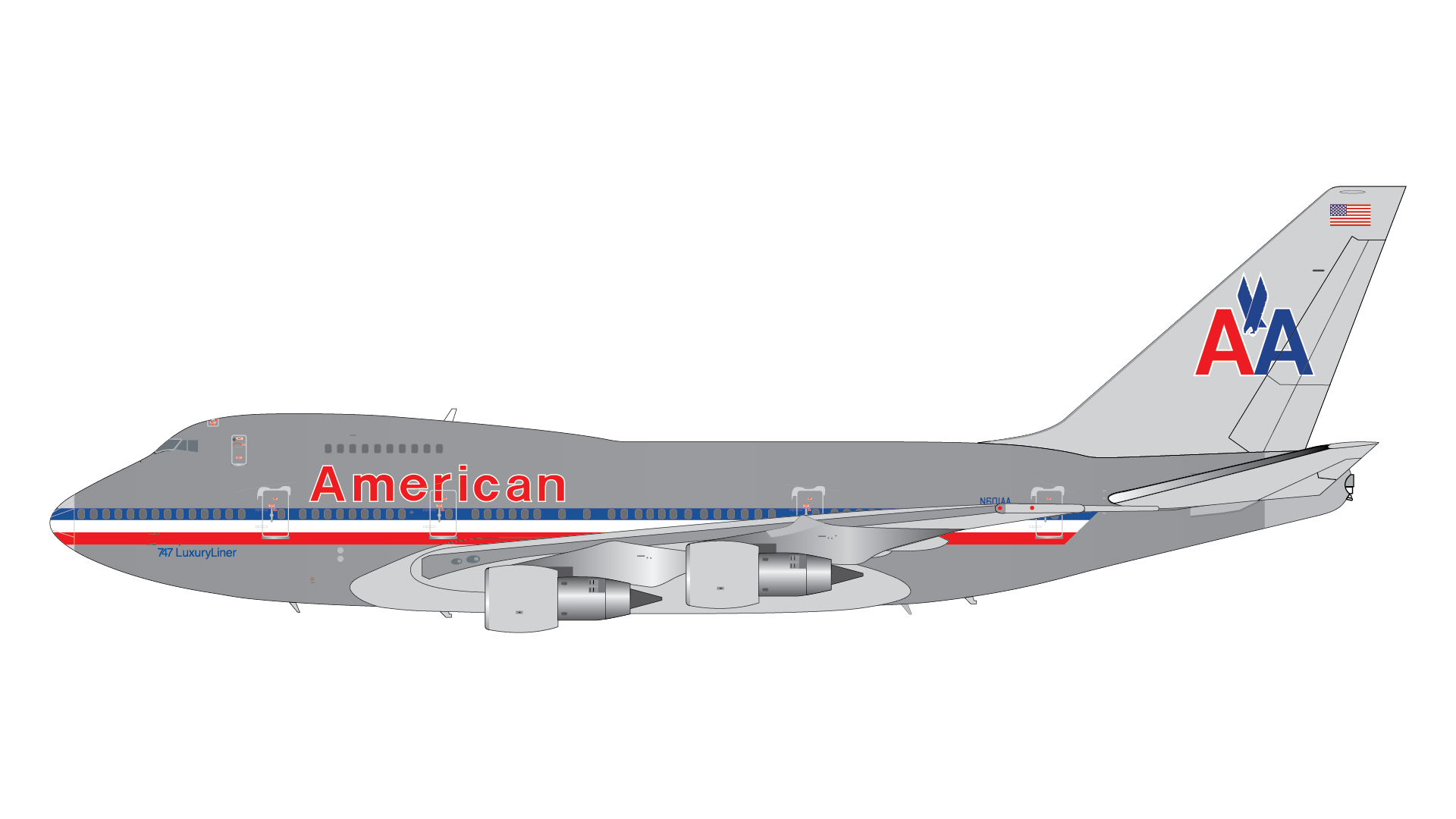 G2AAL1158 GEMINI 200 American Airlines / アメリカン航空 B747SP N601AA 