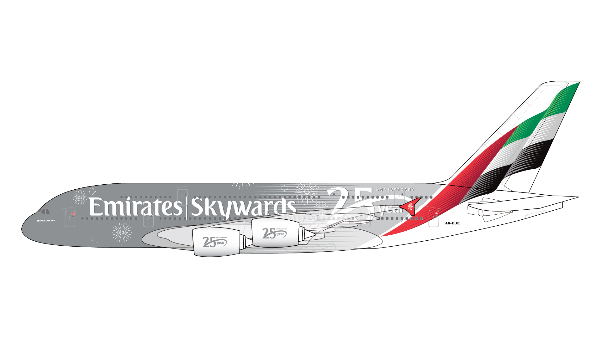 G2UAE1494 GEMINI 200 Emirates / エミレーツ航空 A380 A6-EUE 