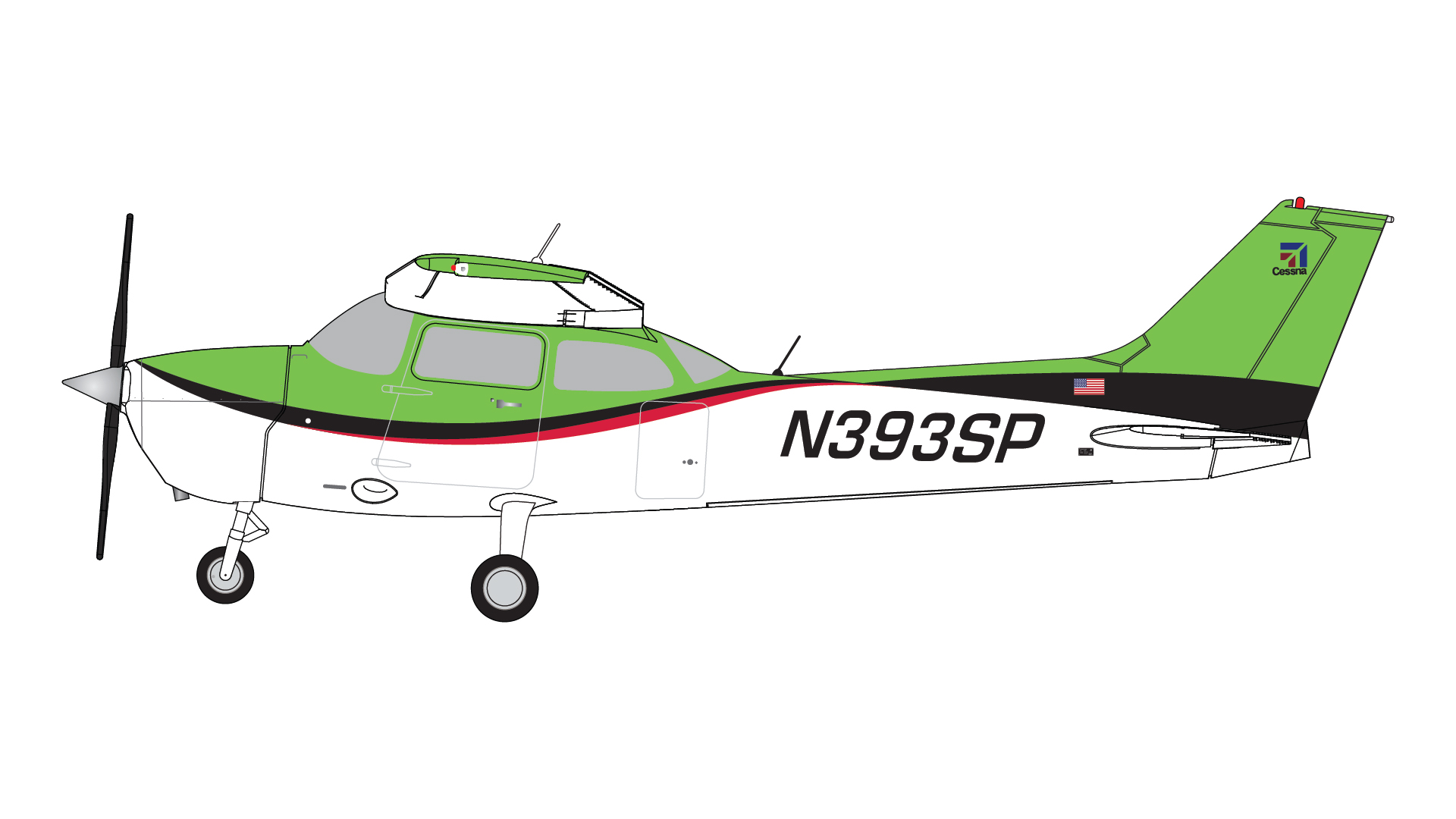 GGCES020  Gemini General aviation Cirrus Aviation / シーラス・アビエーション Cessna 172S  N393SP 1:72 お取り寄せ