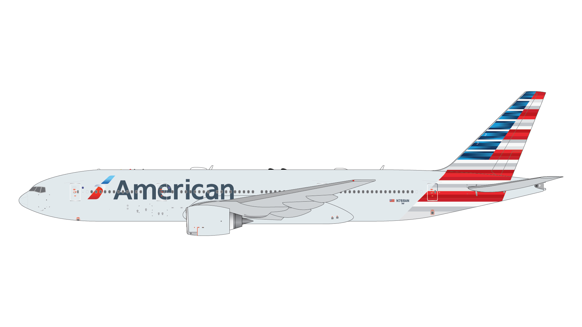 GJAAL2359 GEMINI JETS American Airlines / アメリカン航空 B777-200ER N788AN 1:400 GEMINI JETS 1:400 American Airlines / アメリカン航空 777-200 亜鉛ダイキャスト製