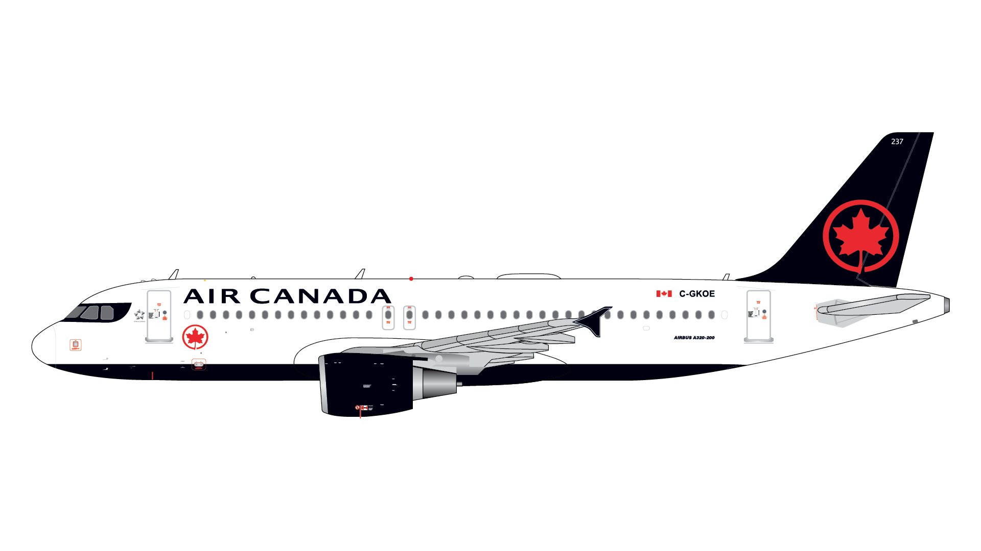 GJACA2388 GEMINI JETS Air Canada / エア・カナダ A320-200 G-GKOE 1:400