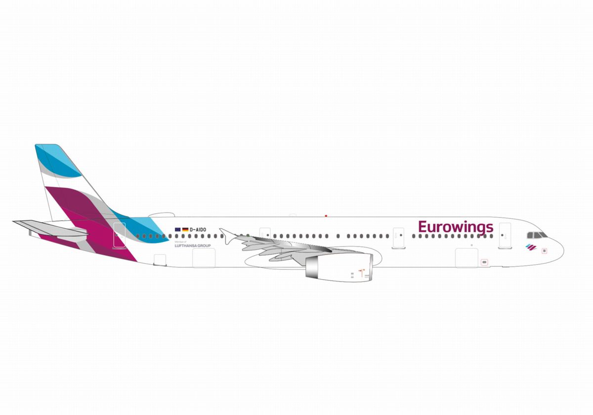 539159 Herpa Eurowings / ユーロウイングス A321 D-AIDO 1:500