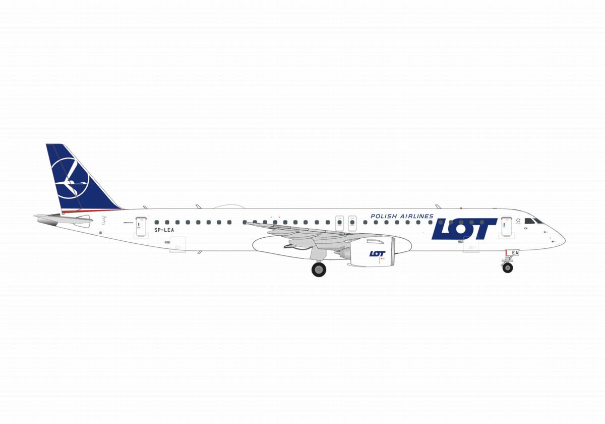 573931 Herpa LOT Polish Airlines / LOTポーランド航空 E195-E2 SP-LEA 1:200 予約 Herpa 1:200 LOT Polish Airlines / LOTポーランド航空 E195-E2 プラスチック製