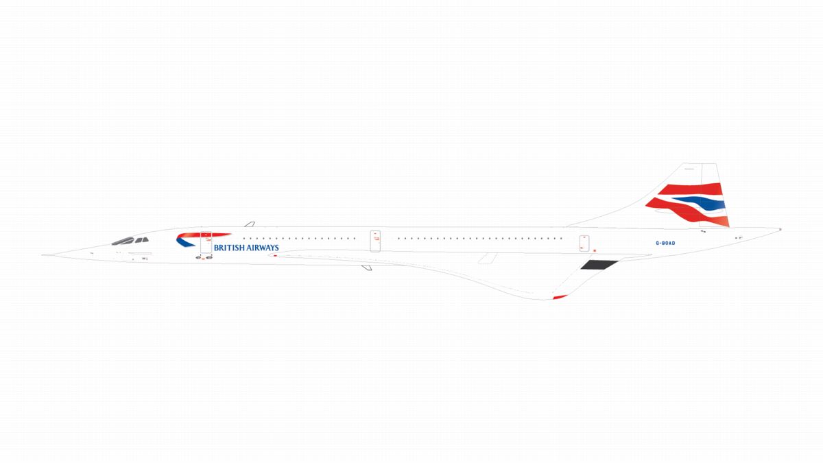 G2BAW1484 GEMINI 200 British Airways / 英国航空 ブリティッシュ・エアウェイズ Concorde G-BOAD スタンド付 1:200 メーカー完売