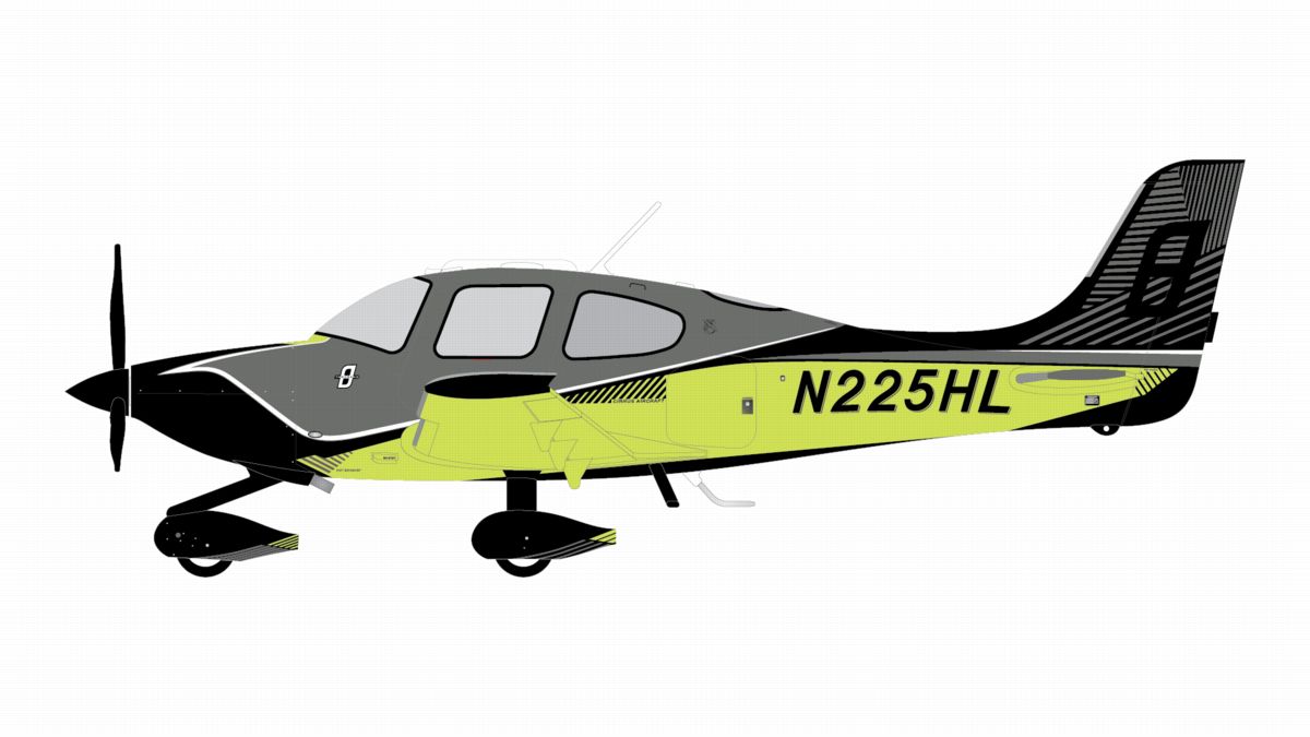 GGCIR022  Gemini General aviation Private / プライベートジェット Cirrus Aircraft SR22T G6  N225HL 1:72 お取り寄せ