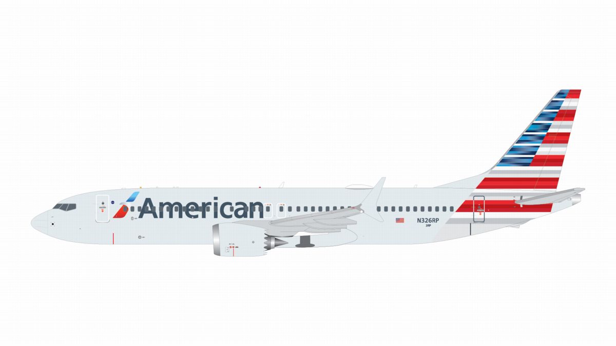 GJAAL2358 GEMINI JETS American Airlines / アメリカン航空 B737 MAX8 N326RP 1:400