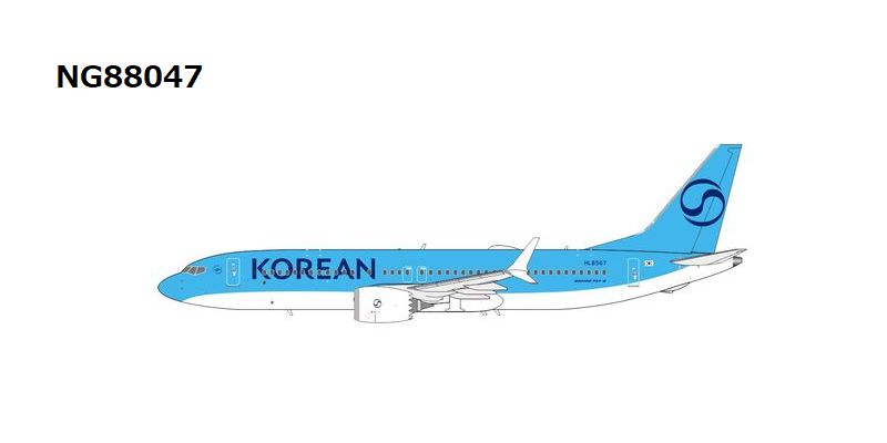 NG88047 NG MODELS Korean Air / 大韓航空 Korean Air's first 737-8 in 2025's new standard livery B737 MAX8 HL8567 1:400 お取り寄せ