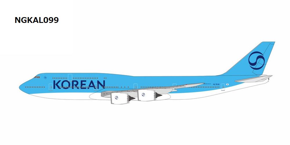 NGKAL099 NG Lite MODELS Korean Air / 大韓航空 2025's livery B747-8 HL7638 1:400 お取り寄せ