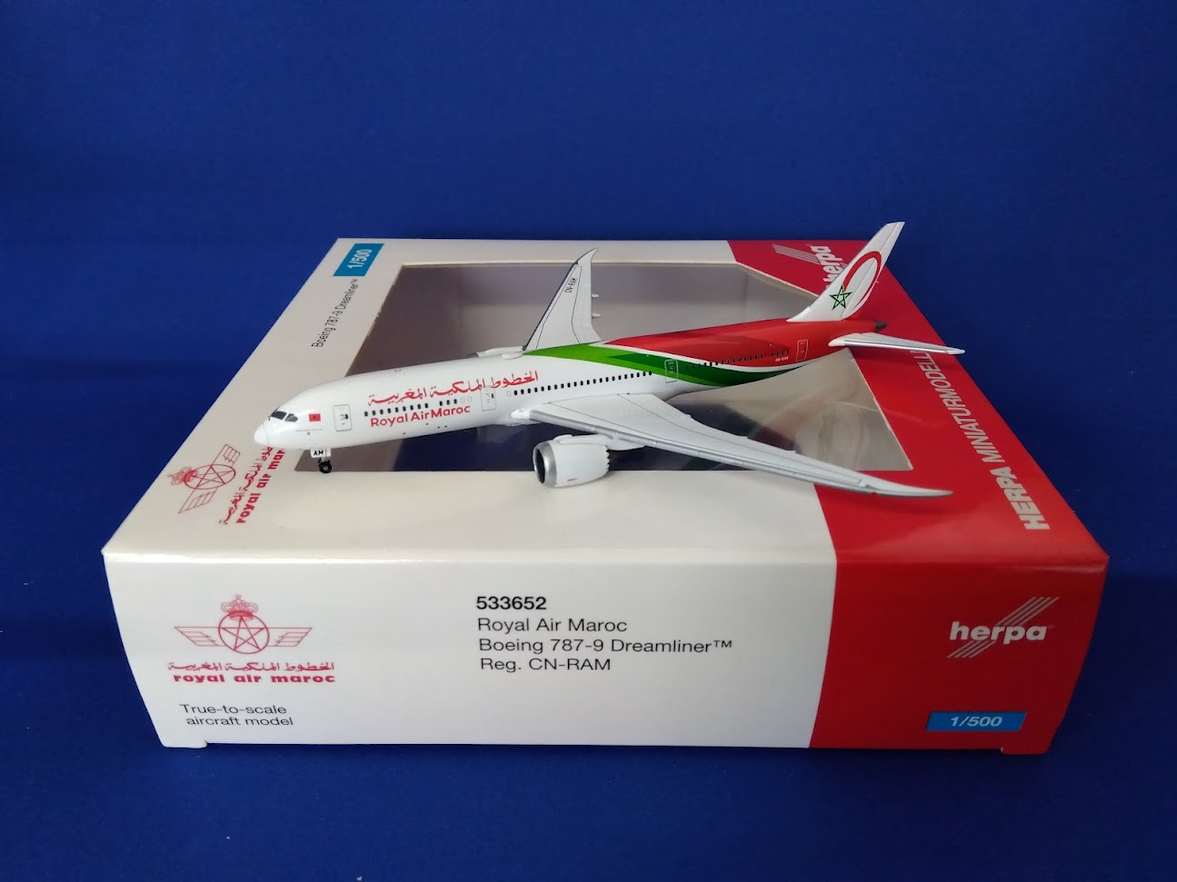 533652 Herpa Royal Air Maroc / ロイヤル エア モロッコ B787-9 CN-RAM CLUBMODELS 1:500 メーカー完売