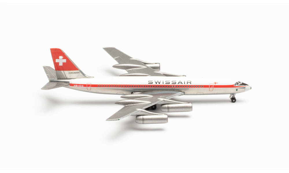 535168 Herpa Swiss International Air Lines / スイス国際航空 CV990 Coronado HB-ICC 1:500 Herpa 1:500 SWISS / スイス航空 CV990 亜鉛ダイキャスト製