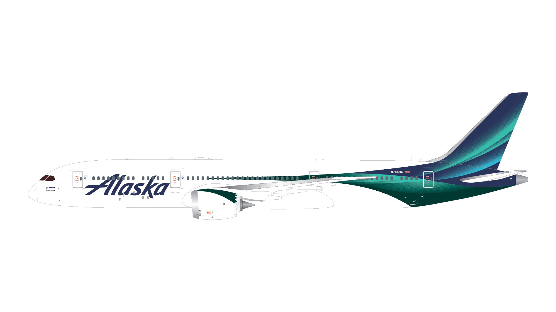 GJASA2400 GEMINI JETS Alaska Airlines / アラスカ航空 B787-9 N784HA 1:400