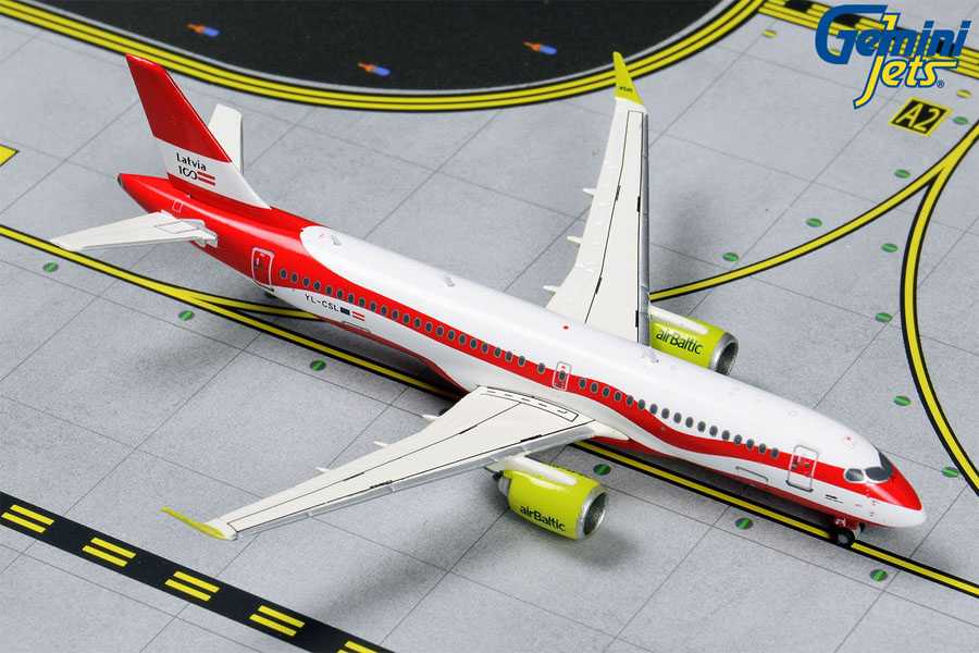 GJBTI1839 GEMINI JETS Air Baltic / エア・バルティック Latvia100 A220-300 YL-CSL 1:400 メーカー完売 GEMINI JETS 1:400 Air Baltic / エア・バルティック A220-300 亜鉛ダイキャスト製