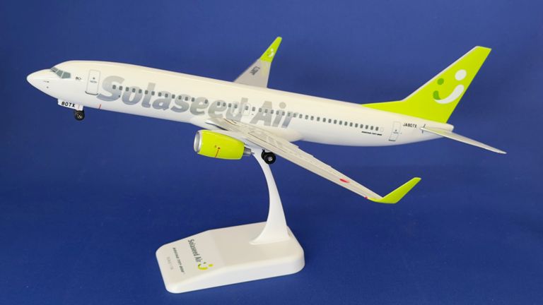 SNJ1307 EVER RISE製 Solaseed Air / ソラシド エア B737-800 JA807X 組立品 スナップインモデル 1:130 メーカー完売