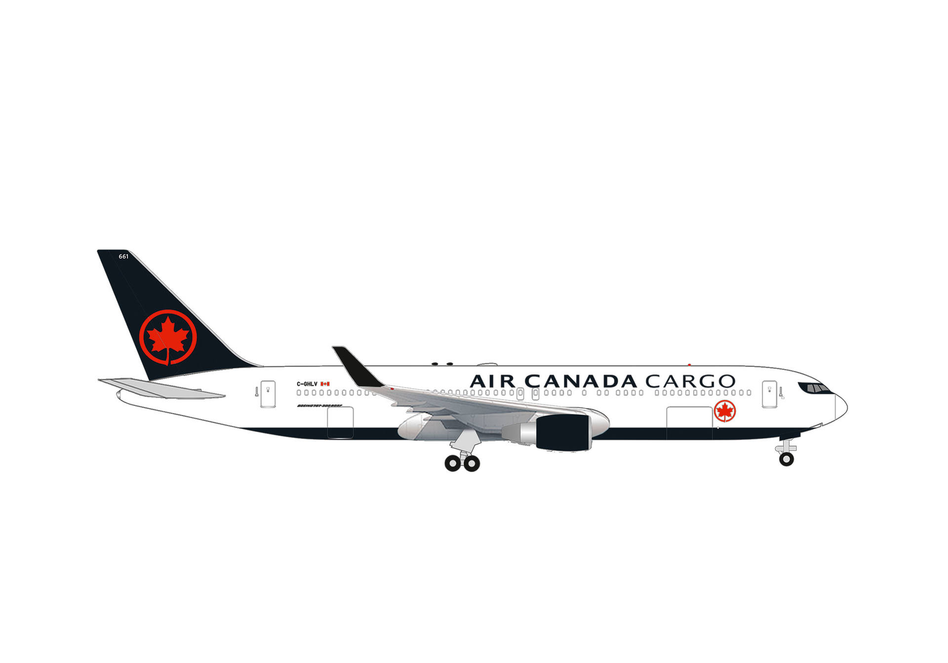 539210 Herpa Air Canada Cargo / エアカナダ カーゴ B767-300F C-GHLV 1:500 予約